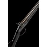 THOMAS HORSLEY, YORK A 12-BORE PERCUSSION DOUBLE-BARRELLED SPORTING-GUN, no visible serial number,