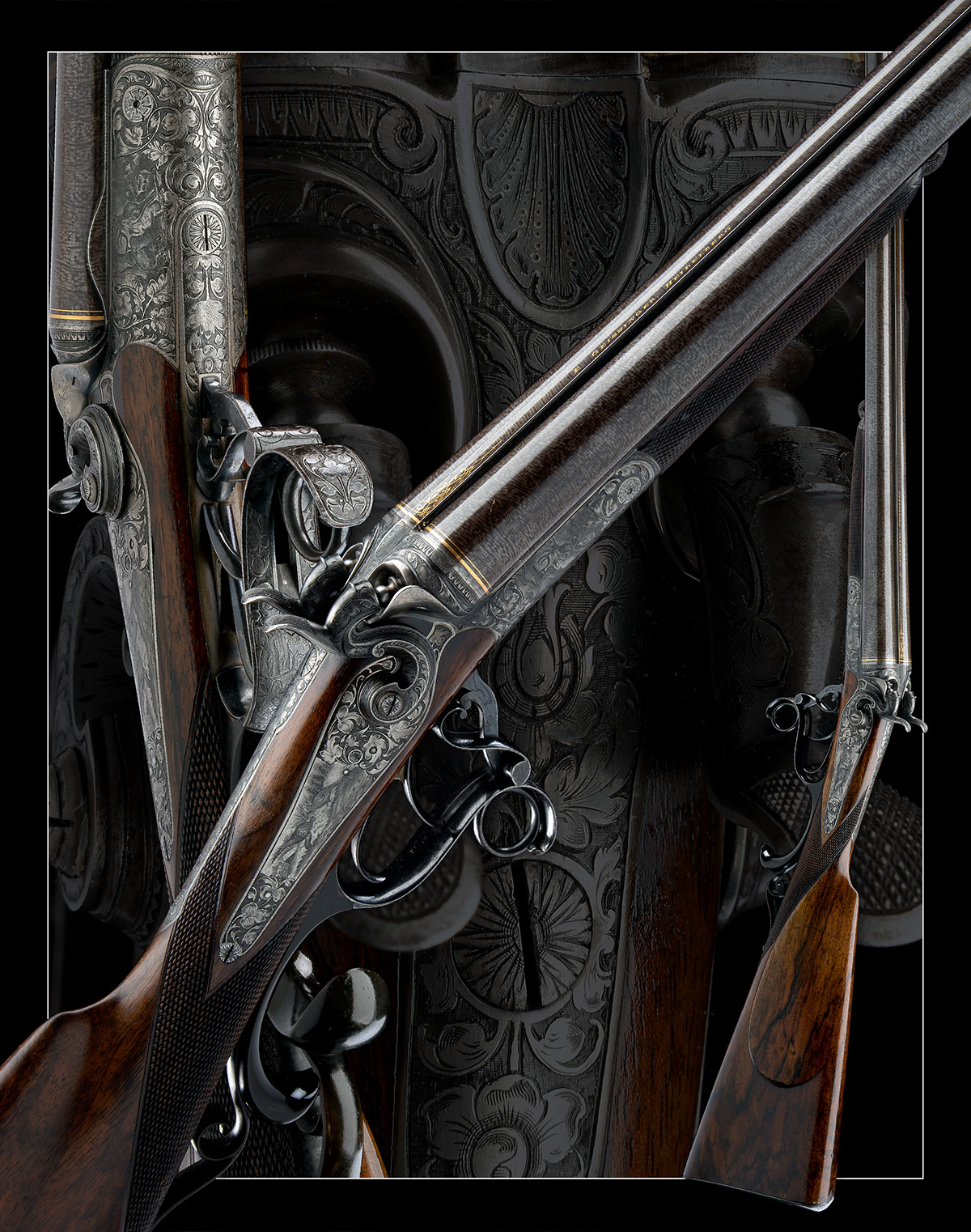 F. GEISSINGER (HEIDELBERG) A FINE AND UNUSUAL 12-BORE UNDERLEVER HAMMERGUN, serial no. 11171, for - Image 10 of 10