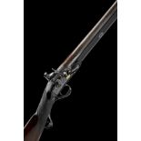 A 14-BORE FLINTLOCK SINGLE-BARRELLED SPORTING-GUN, SIGNATURE OBSCURED, no visible serial number,