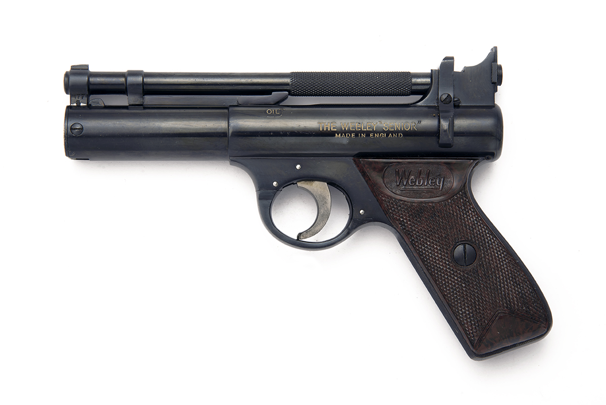 WEBLEY & SCOTT, BIRMINGHAM A GOOD BOXED .177 BARREL-COCKING AIR-PISTOL, MODEL 'POST-WAR SLANT-GRIP - Image 2 of 3