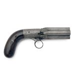 AN 80-BORE FOUR-SHOT DOUBLE-ACTION PEPPERBOX REVOLVER, UNSIGNED, MODEL 'MARIETTE'S PATENT', no