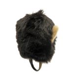 A BEARSKIN TO THE GRENADIER GUARDS, first half of the 20th century, with cane inner basket,