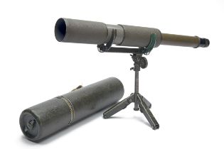 A RARE WW II 25X50 OBSERVING SNIPER SPOTTING SCOPE, serial no. 262--C, 1 of 500, single draw scope