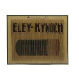 WALLIS TIN STAMPING CO., LONDON A RARE 'THREE-WAY' ENAMELLED TIN ELEY-KYNOCH ADVERTISING SIGN, pre-