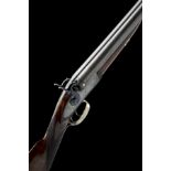 J.H. LEACH & SON, CHELMSFORD A 7-BORE PERCUSSION DOUBLE-BARRELLED DUCK-GUN WITH WHITE METAL