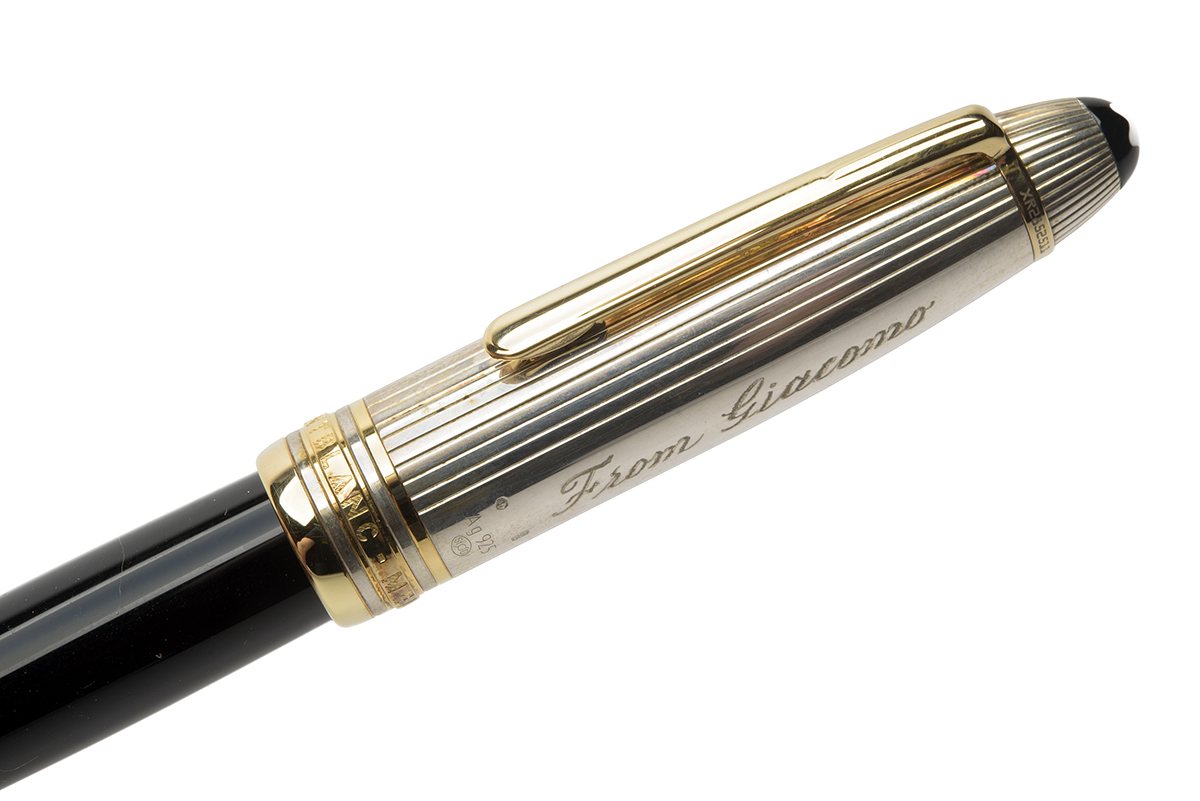 MONT BLANC, GERMANY A BOXED SILVER AND GILT-MOUNTED FOUNTAIN PEN, MODEL 'MEISTERSTUCK', serial no. - Image 3 of 5