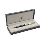 MONT BLANC, GERMANY A BOXED SILVER AND GILT-MOUNTED FOUNTAIN PEN, MODEL 'MEISTERSTUCK', serial no.