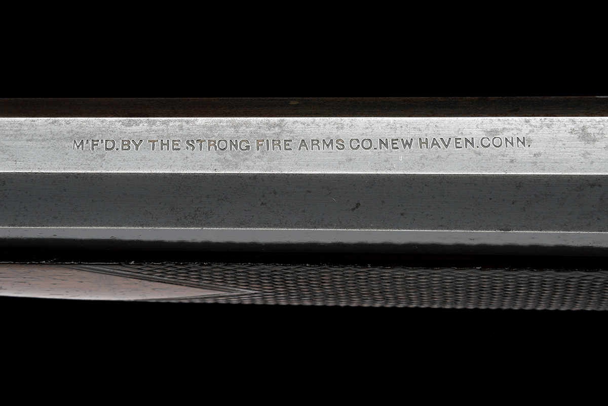 STRONG FIRE ARMS CO. USA AN ULTRA-RARE .32-40 (W&B) SINGLE-SHOT DELUXE RIFLE, MODEL 'DICKERMANS - Image 11 of 12