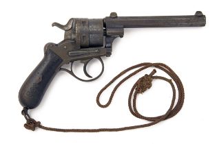 J.H. CRANE, LONDON AN INTERESTING .450 (C/F) REVOLVER OF PINFIRE FORM AND WITH BOER INSCRIBING,
