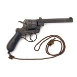 J.H. CRANE, LONDON AN INTERESTING .450 (C/F) REVOLVER OF PINFIRE FORM AND WITH BOER INSCRIBING,