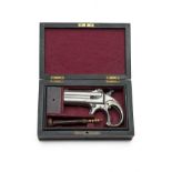 REMINGTON ARMS CO., USA A CASED .41 RIMFIRE OVER-UNDER DERRINGER-PISTOL, MODEL 'DOUBLE-DERRINGER',