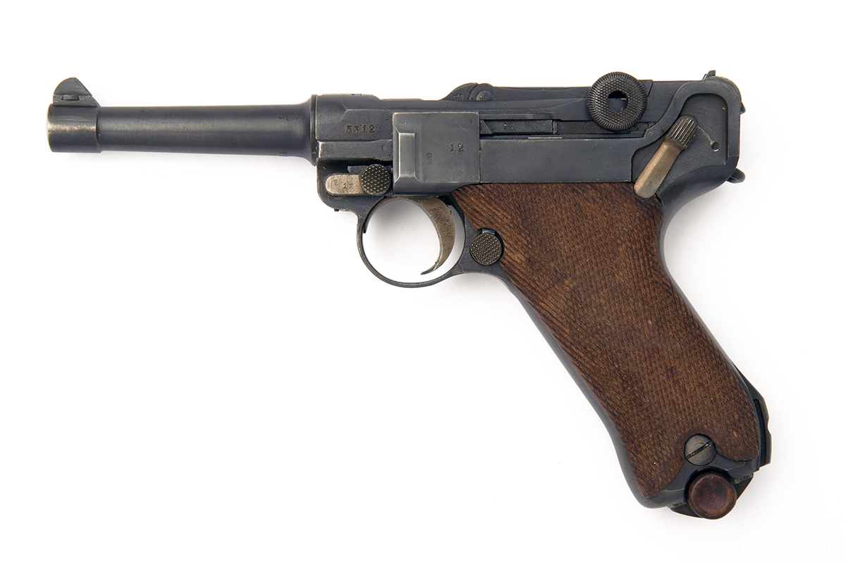 ERFURT ARSENAL, GERMANY A 9mm (PARA) SEMI-AUTOMATIC PISTOL, MODEL 'P08 LUGER', serial no. 5312, WITH