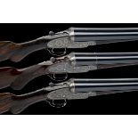 BOSS & CO. A TRIO OF 12-BORE SINGLE-TRIGGER EASY-OPENING SIDELOCK EJECTORS, serial no. 6201 / 2 / 3,