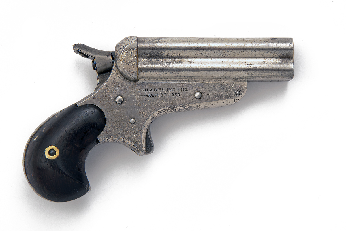 SHARPS, USA A .30 RIMFIRE FOUR-SHOT DERRINGER-PISTOL, MODEL 'SHARP'S PATENT MODEL 4C', serial no. - Image 2 of 3