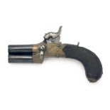 AN 80-BORE PERCUSSION TAP-ACTION POCKET-PISTOL SIGNED 'DUFFIELD', no visible serial number, circa