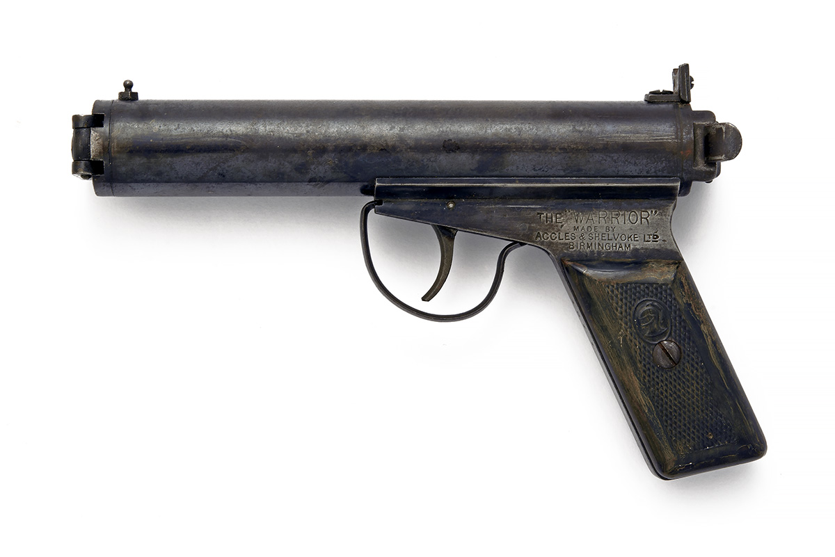 ACCLES & SHELVOKE, BIRMINGHAM A SCARCE .177 SIDE-LEVER CONCENTRIC PISTON AIR-PISTOL, MODEL 'THE