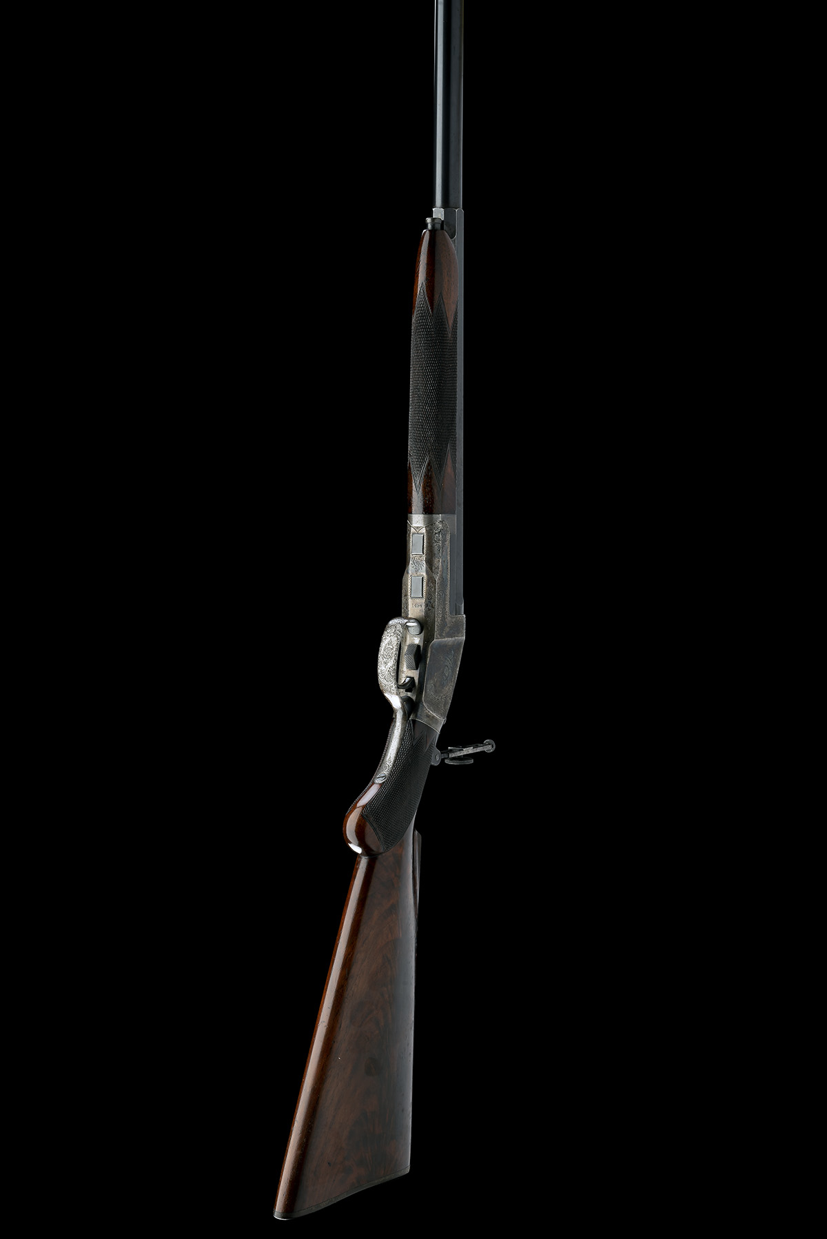 STRONG FIRE ARMS CO. USA AN ULTRA-RARE .32-40 (W&B) SINGLE-SHOT DELUXE RIFLE, MODEL 'DICKERMANS - Image 6 of 12