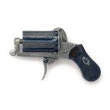 ORBEA HERMANOS, SPAIN A GOOD 7mm PINFIRE SIX-SHOT DELUXE PEPPERBOX POCKET-REVOLVER, serial no. 2502,