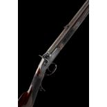 A CASED 32-BORE PERCUSSION SINGLE-SHOT RIFLE, UNSIGNED, no visible serial number, circa 1860, with