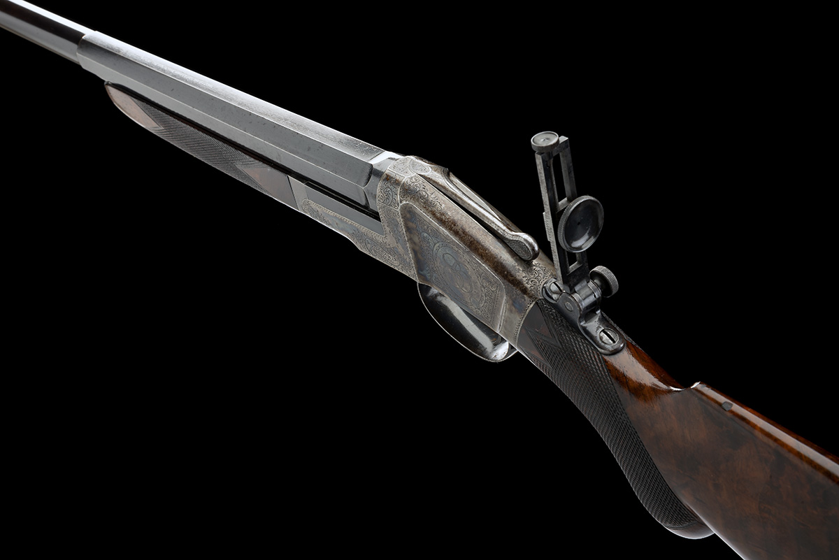 STRONG FIRE ARMS CO. USA AN ULTRA-RARE .32-40 (W&B) SINGLE-SHOT DELUXE RIFLE, MODEL 'DICKERMANS - Image 8 of 12