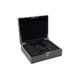 ANTHONY HOLT & SON SILVERSMITHS A NEW AND UNUSED GENTLEMAN'S VALET (JEWELLERY) CASE, fitted for four