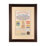 CHARLES ROSSON, DERBY & NORWICH A FULL-COLOUR ADVERTISING CARD IN GLAZED FRAME, TOGETHER WITH A