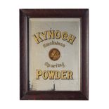 KYNOCH LTD., ENGLAND A RARE VICTORIAN ADVERTISING MIRROR FOR SPORTING POWDER, circa 1900, in its