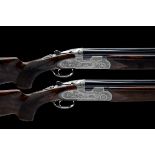 P. BERETTA A PAIR OF GRECO-ENGRAVED 12-BORE 'KENNEDY' SINGLE-TRIGGER SIDEPLATED OVER AND UNDER