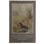 A COLLECTION OF FIVE LARGER CARD ELEY-KYNOCH CARTRIDGE SHOP ADVERTISEMENTS FEATURING GUNDOGS,