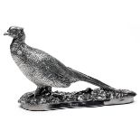 A FINE NEW AND UNUSED STERLING SILVER ELECTROFORM OF A PHEASANT, with CS 925 silver hall marks,