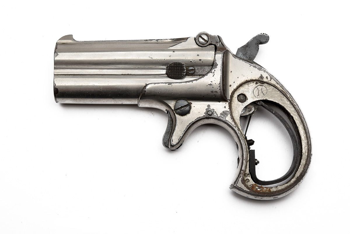 REMINGTON ARMS CO., USA A CASED .41 RIMFIRE OVER-UNDER DERRINGER-PISTOL, MODEL 'DOUBLE-DERRINGER', - Image 2 of 5