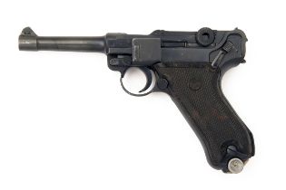 MAUSER, GERMANY A 9mm (PARA) SEMI-AUTOMATIC PISTOL, MODEL 'LUGER P08', serial no. 7621, dated for