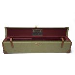 JAMES PURDEY & SONS A CANVAS AND LEATHER DOUBLE MOTOR CASE, fitted for 28in. barrels (could adapt to