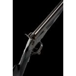A 14-BORE PINFIRE DOUBLE-BARRELLED SPORTING-GUN SIGNED JOSEPH EGG, no visible serial number,