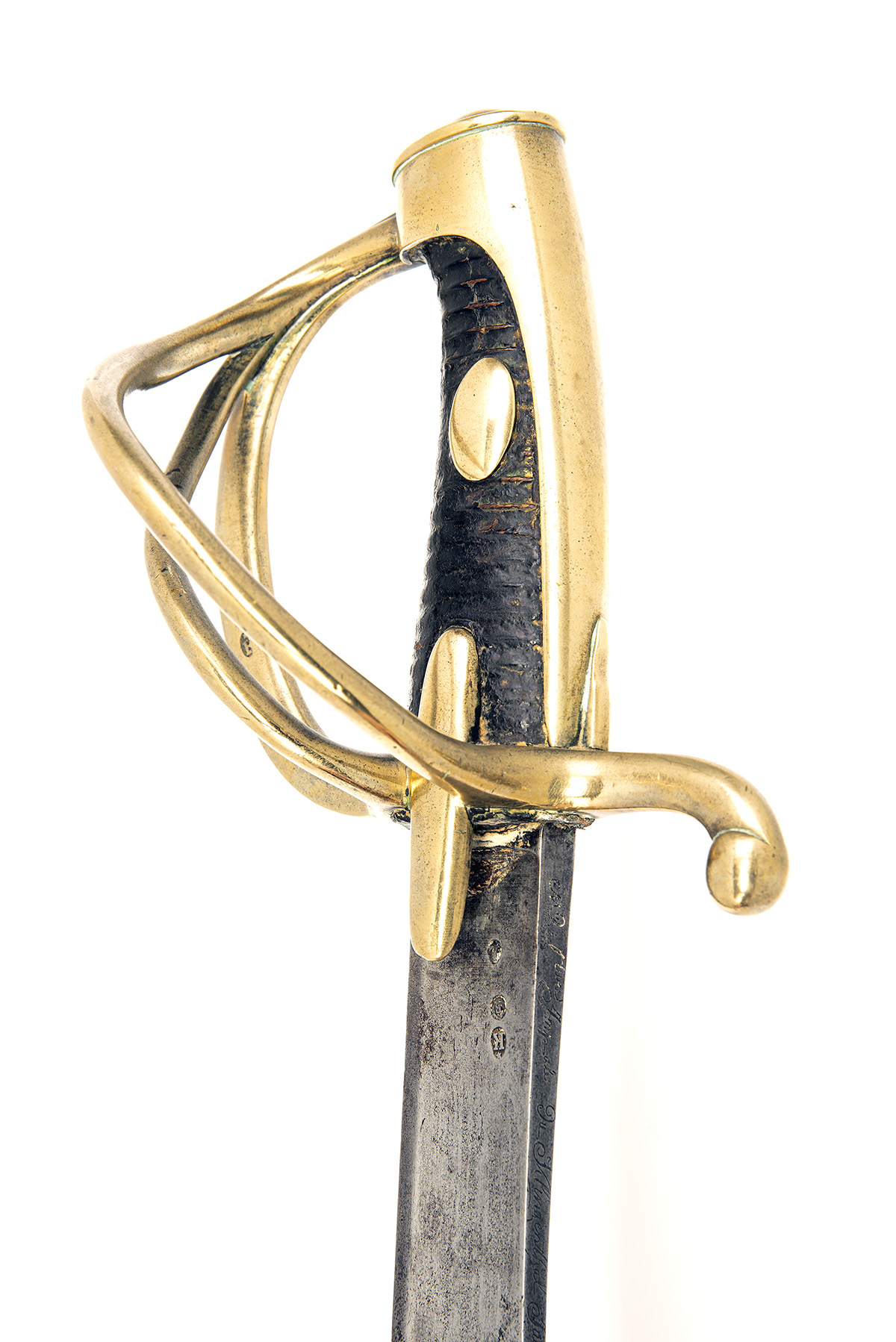 A NAPOLEONIC-ERA FRENCH HUSSAR TROOPER'S SWORD SIGNED KLINGENTHAL, no visible serial number, dated - Image 2 of 4
