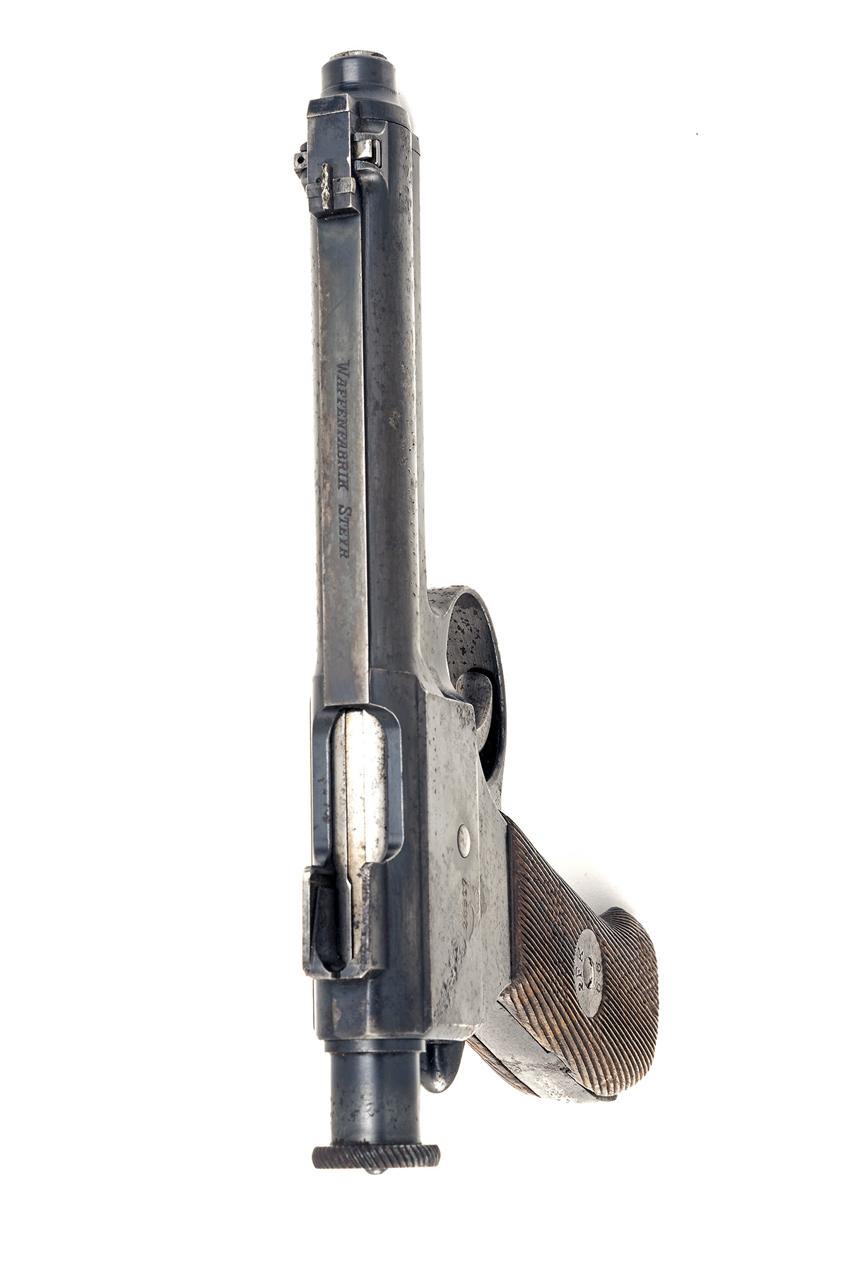 STEYR, AUSTRIA AN 8mm (ROTH-STEYR) SEMI-AUTOMATIC SERVICE-PISTOL, MODEL 'M1907', serial no. 28917, - Image 3 of 3