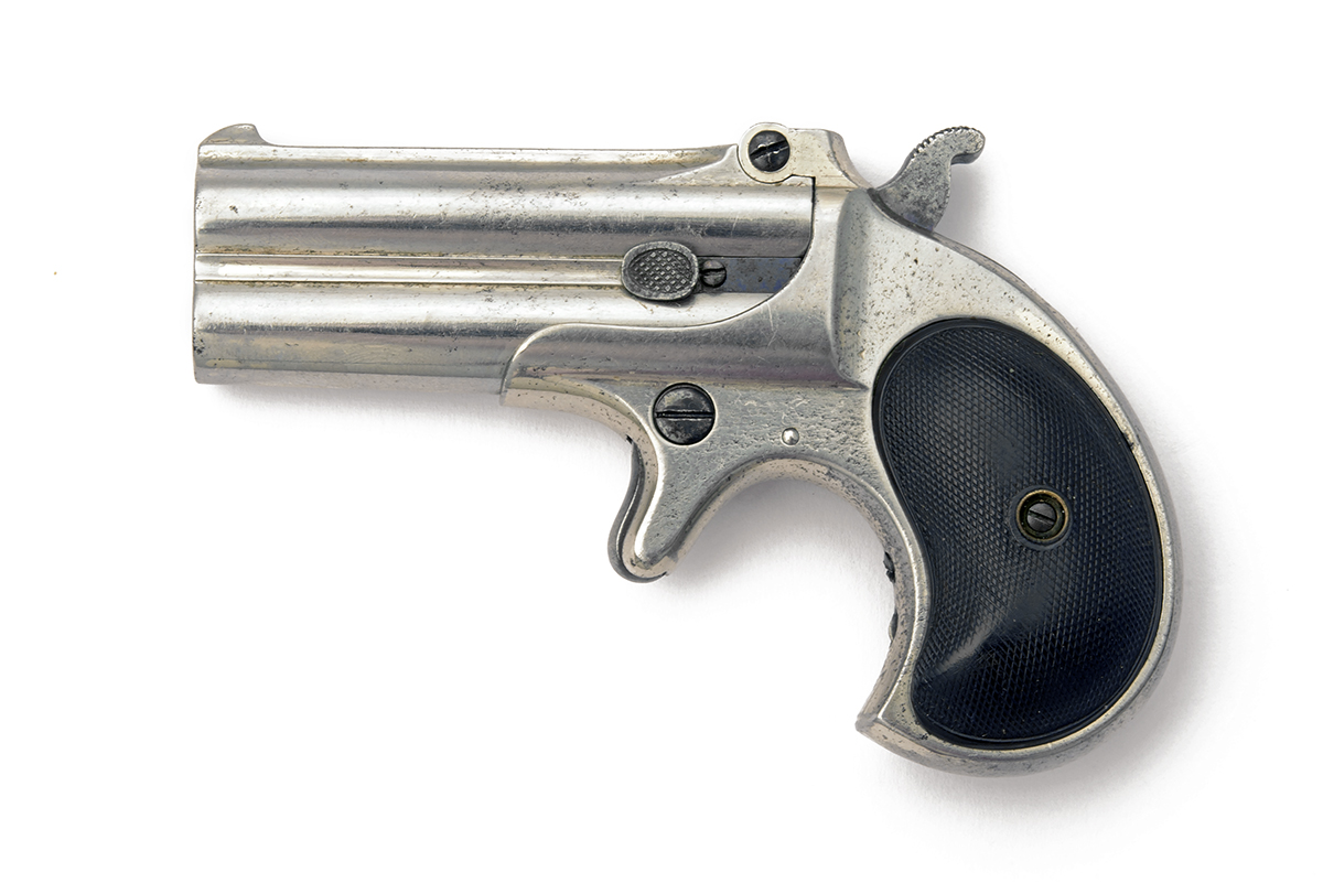 E. REMINGTON & SONS, USA A .41 RIMFIRE OVER-UNDER VEST-PISTOL, MODEL 'DOUBLE DERRINGER TYPE 1 LATE - Image 2 of 2