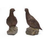 ROYAL DOULTON (BESWICK) A BRACE OF 'THE FAMOUS GROUSE' WHISKY DECANTERS, standing approx. 9 1/4in.