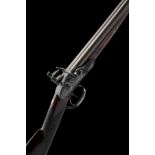 JOVER, LONDON AN 18-BORE FLINTLOCK DOUBLE-BARRELLED SPORTING-GUN, no visible serial number, circa