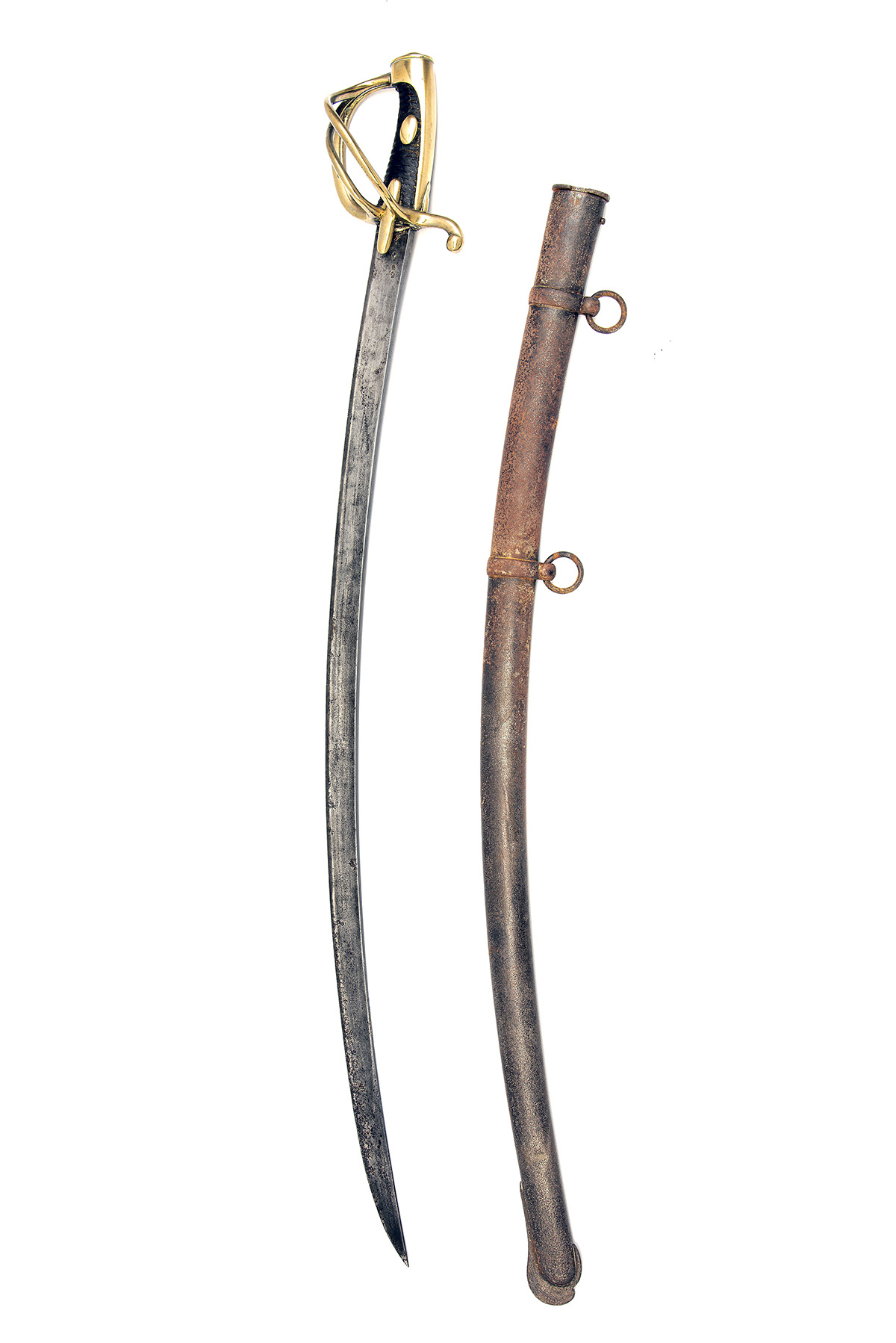 A NAPOLEONIC-ERA FRENCH HUSSAR TROOPER'S SWORD SIGNED KLINGENTHAL, no visible serial number, dated