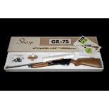 A RARE BOXED .20 MODEL 'GR-75' CO2-POWERED PUMP-ACTION REPEATING AIR-RIFLE BY SHARP, JAPAN, serial