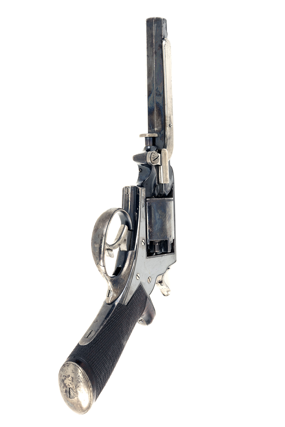 A GOOD CASED 54 BORE TRANTER FOURTH MODEL DOUBLE-ACTION PERCUSSION REVOLVER, RETAILED BY - Bild 6 aus 6