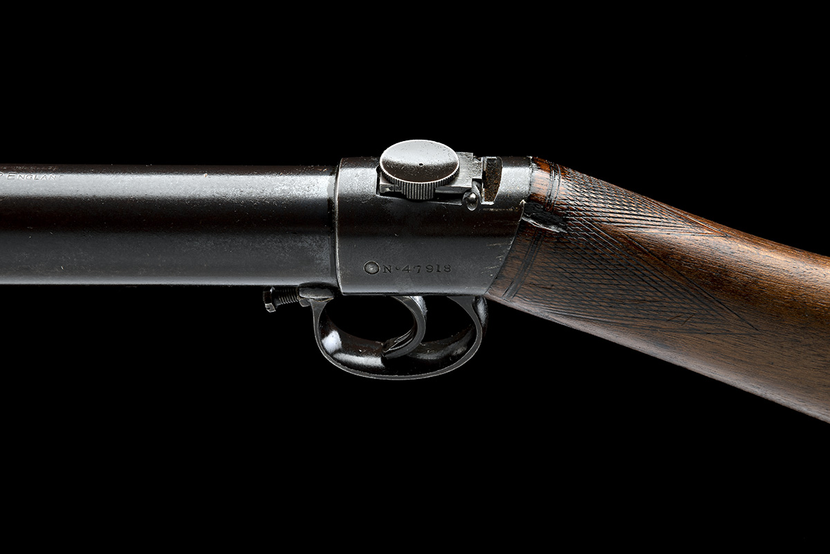 A PRE-WWI .177 IMPROVED MODEL 'D' AIR-RIFLE WITH APERTURE SIGHT AND STRAIGHT HAND STOCK BY BSA, - Image 7 of 8