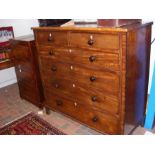 A 19th century chest of two short and four long gr