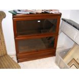 A two section Globe Wernicke style bookcase