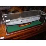 A model of a German Fast Attack craft in Perspex c