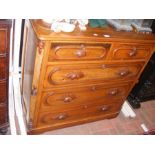 A Continental chest of two short and three long dr