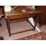 A period oak side table with single drawer