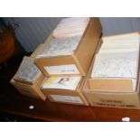 Four boxes of collectable stamps - British Isles