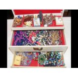 Assorted costume jewellery including necklaces and